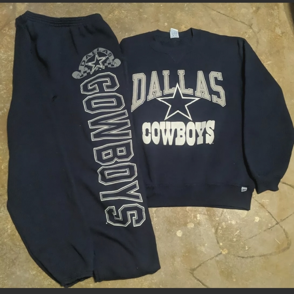 Vintage Cowboys Sweat Shirt And Pants combo large/X-large 90s